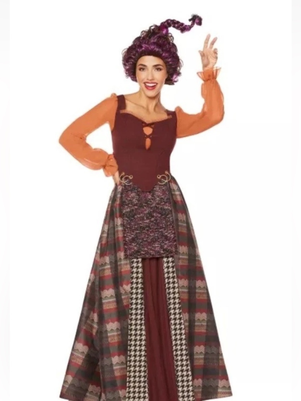 Hocus Pocus Mary Sanderson Costume with wig included large